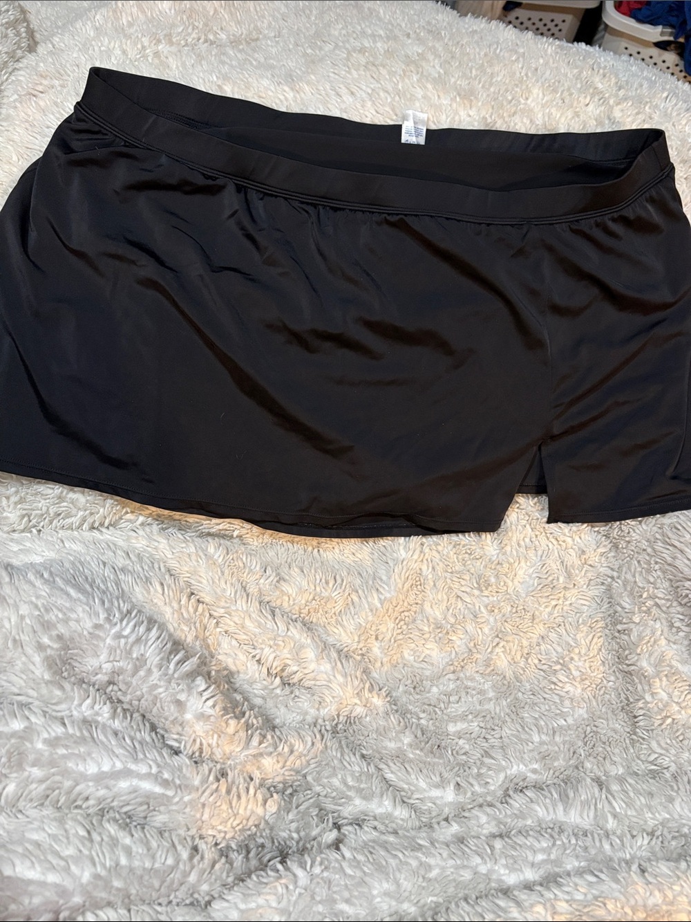 Maurices Black Swim Skort with Built-In Shorts